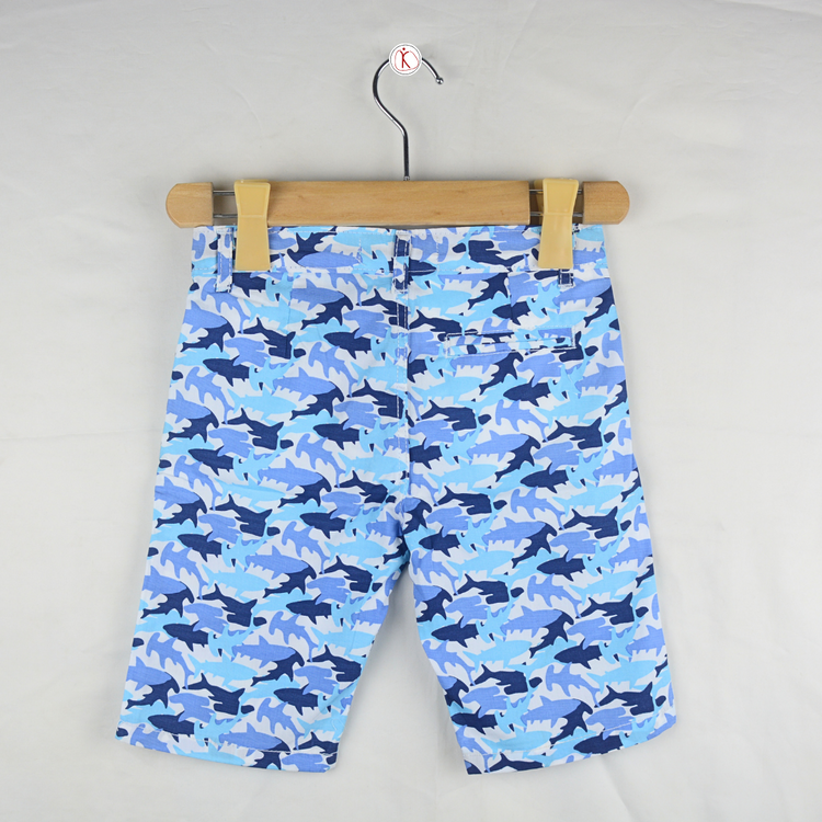 Sky Blue Shark Printed