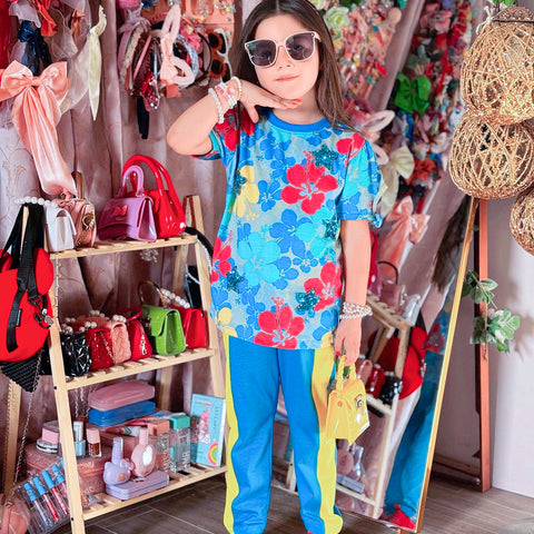 Bright Bloom Star Pajama Set - Outfit Set