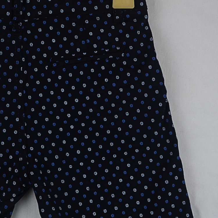 Black Flower Printed Short