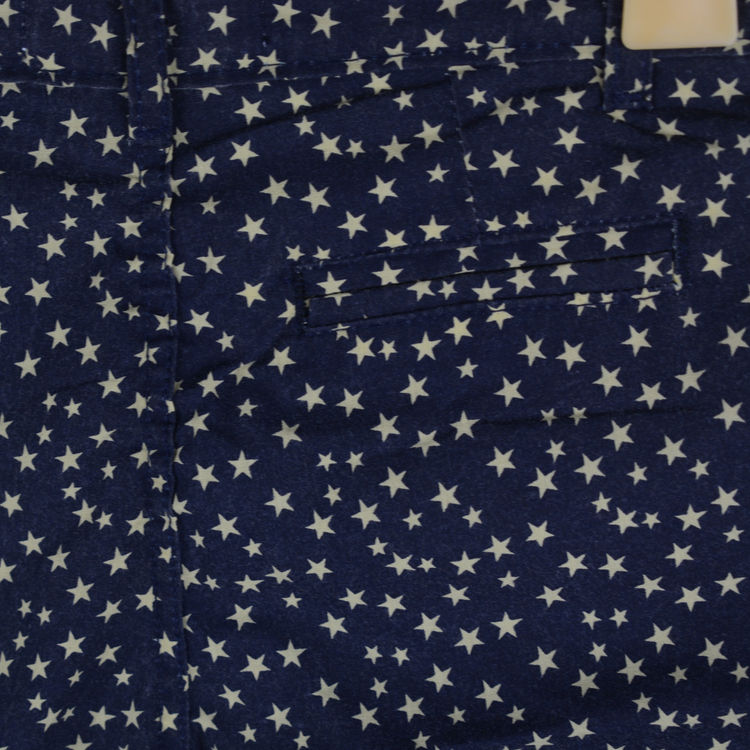 Navy Blue Star Printed