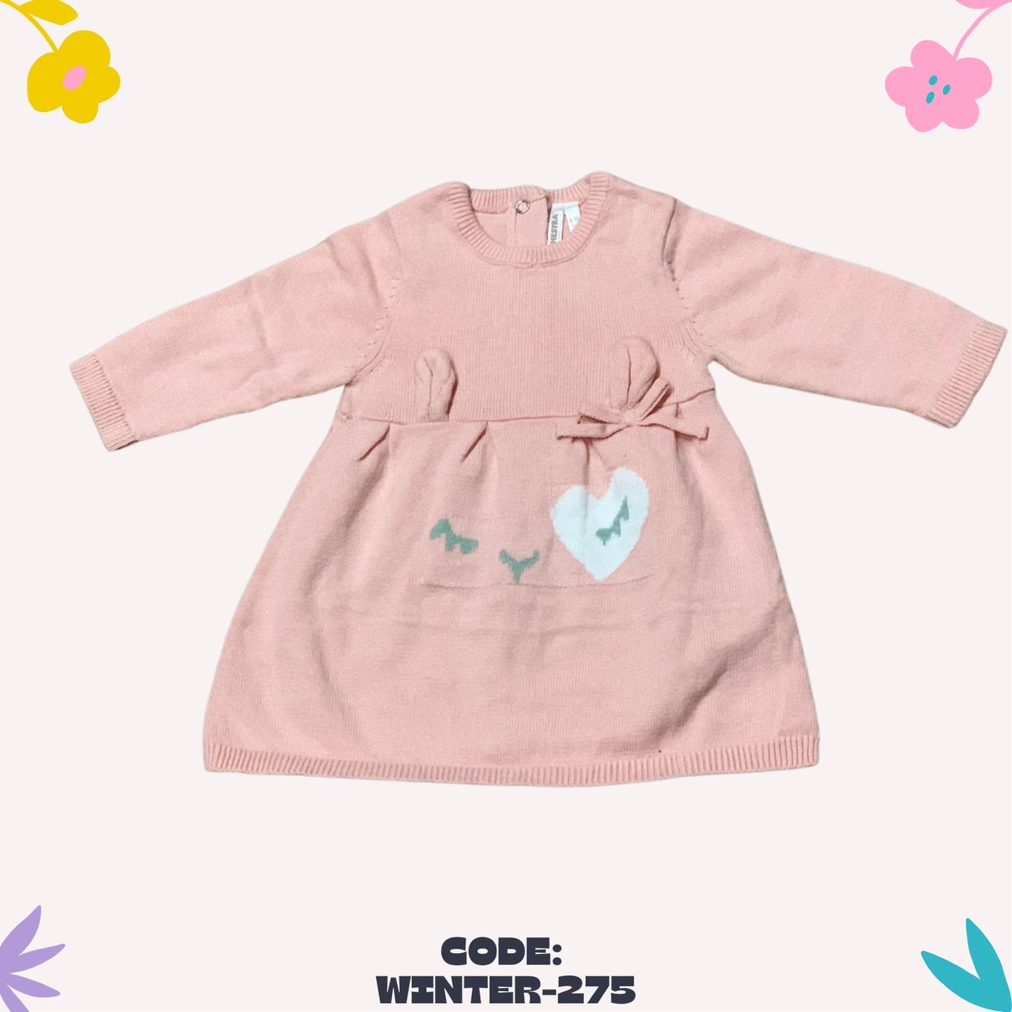 light pink cat style frock