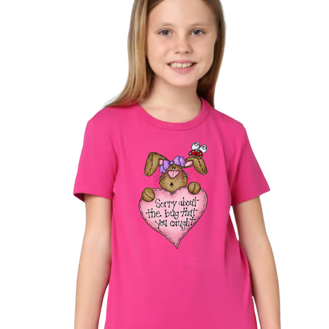 Sorry About the Bug T-Shirt – Pink