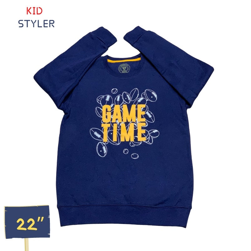 blue game time shirt