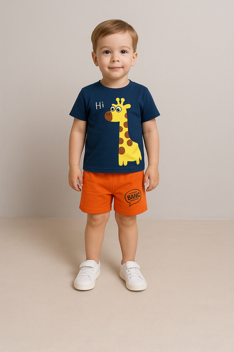 Giraffe Bang Tee & Shorts – Outfit Set