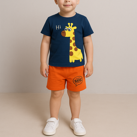 Giraffe Bang Tee & Shorts – Outfit Set