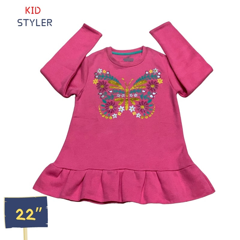 pink glitter buyterfly top