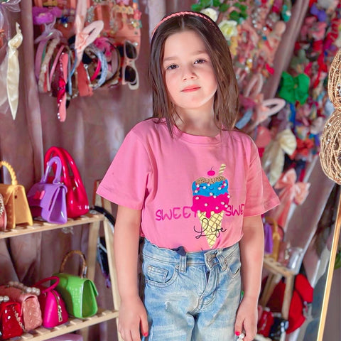 Sweet Life Ice Cream Printed T-Shirt