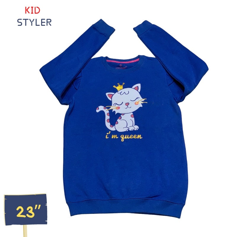 blue cat crown shirt