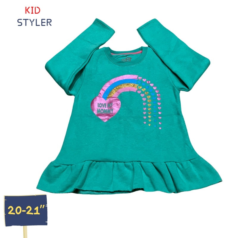 sea green love my mommy top