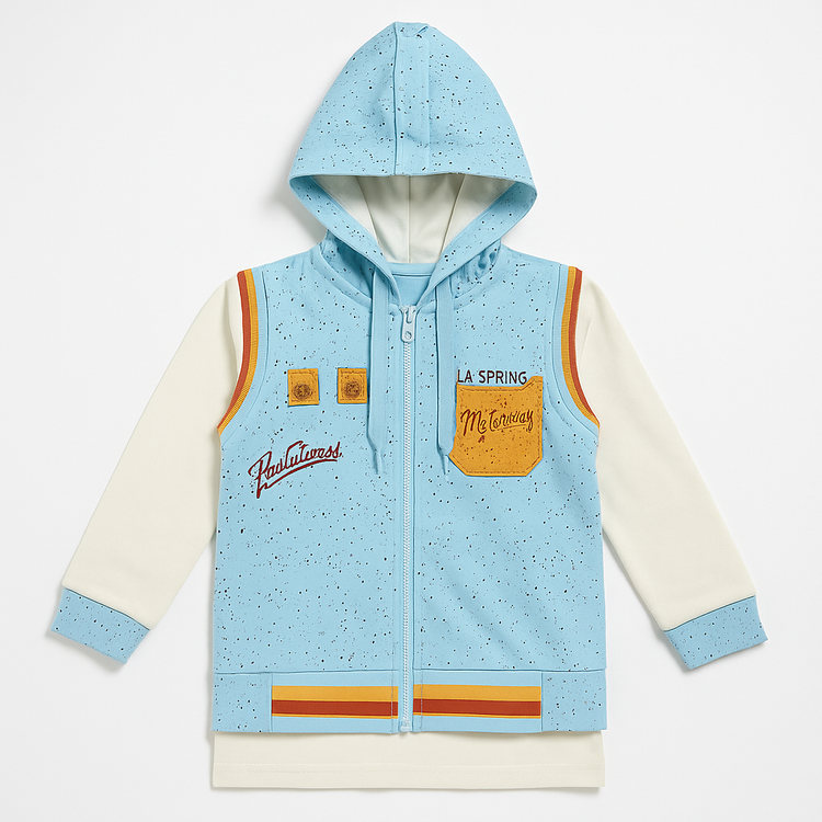 Light Sky Blue Hoody and Jacket Shirt