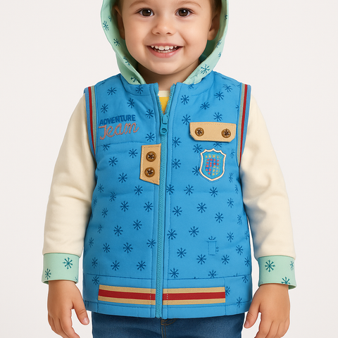 Blue Hoody and Jacket Shirt