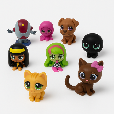 Bundle of 12 Collectible Mini Toys – Mixed Characters, Slightly Used