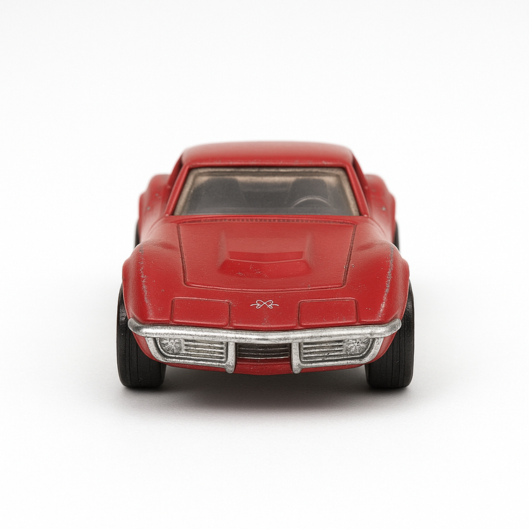 Red Classic Sports Car Toy – Die-Cast Model, Slightly Used