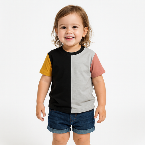 Plain Multi Colour  T Shirt