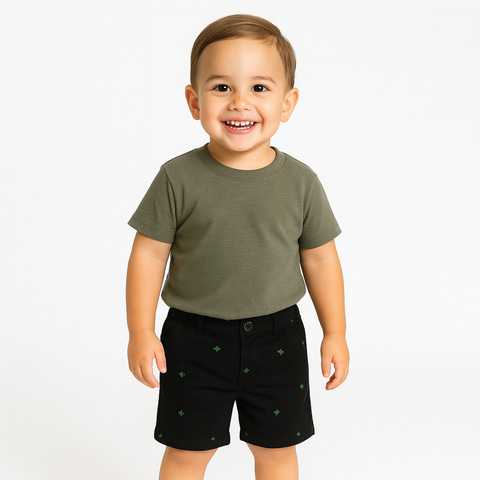 Black Frog Printed – Short