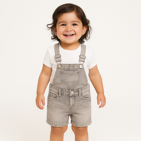 Shaded stylish half strip dungaree