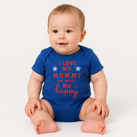 Blue Love My Daddy Romper