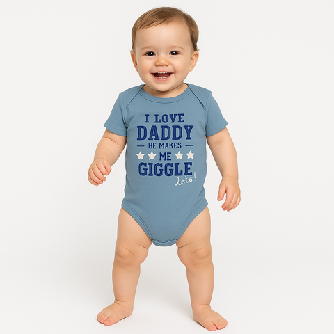 Light Blue I Love Daddy Romper