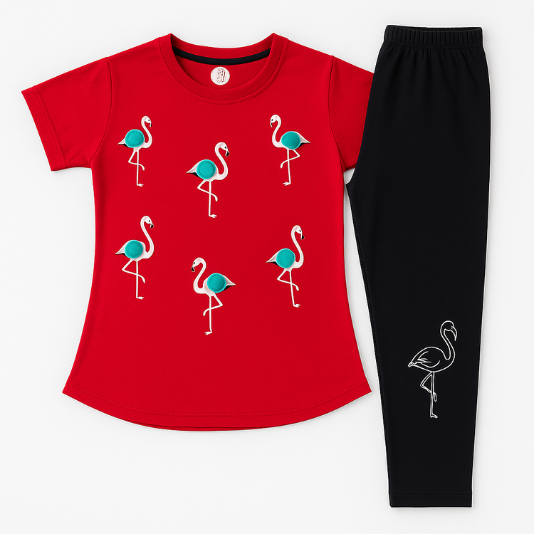 Red Flamingo POM POM Set