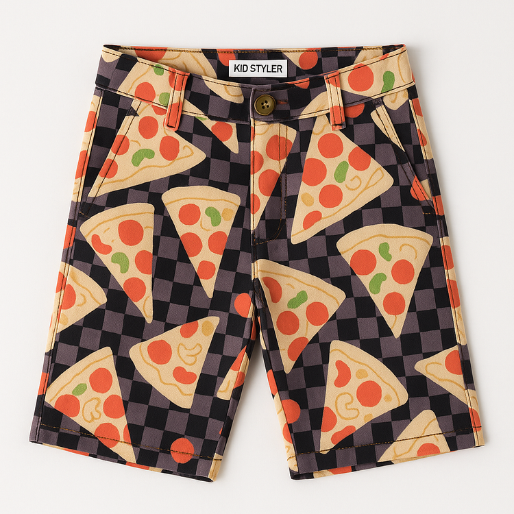 Pizza Printed Short – Short