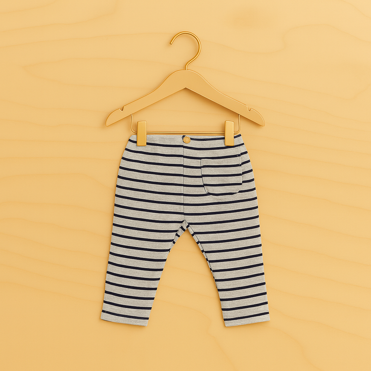 Black Strips Trouser