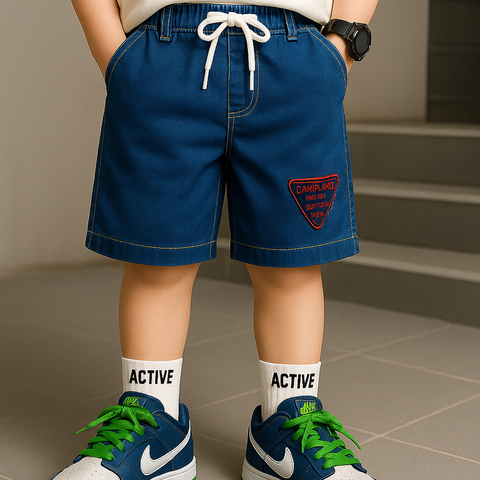 Kids Dark Blue Denim – Short