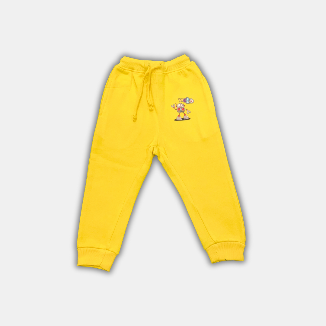 Yellow Robot Sweatshirt and Pants Set