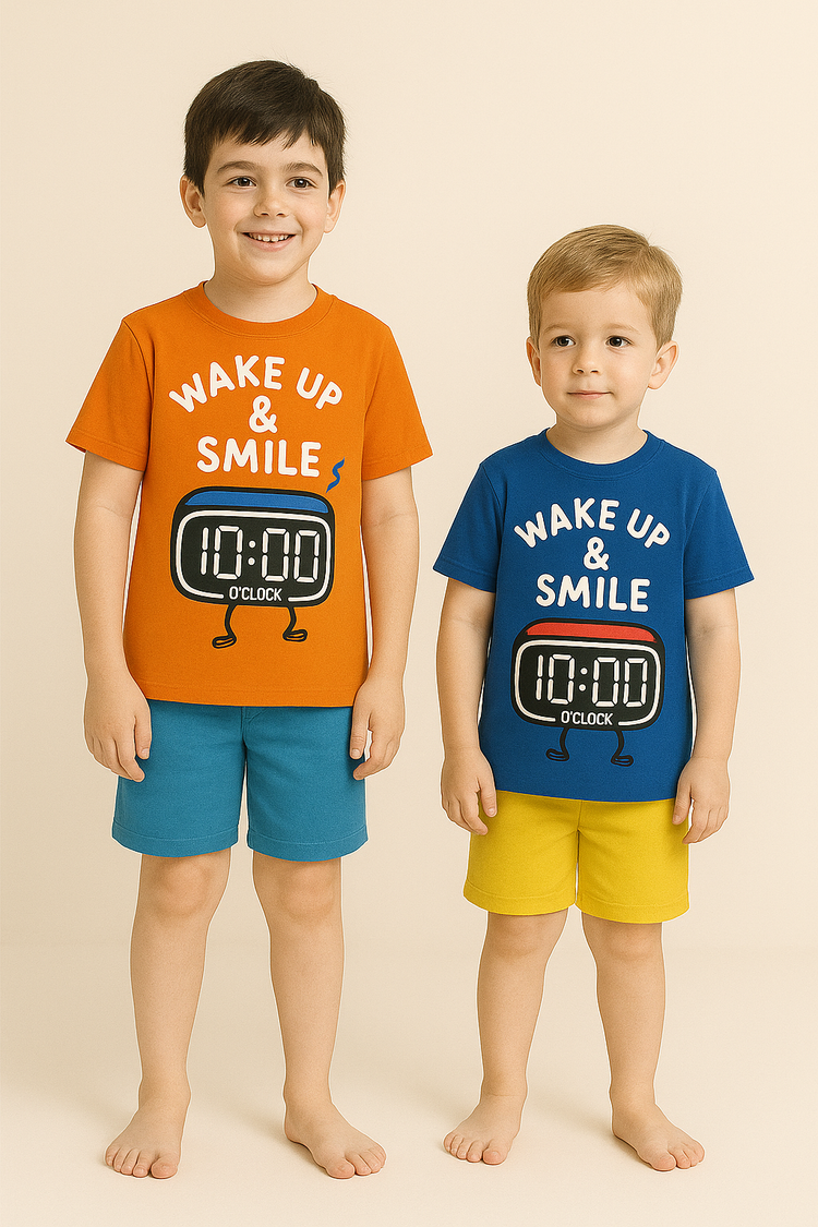Kids Space-Wake up & Smile-Half-Sleev