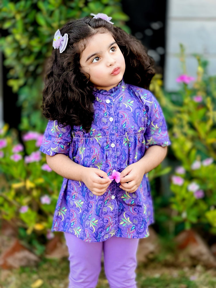 Purple Printed Top