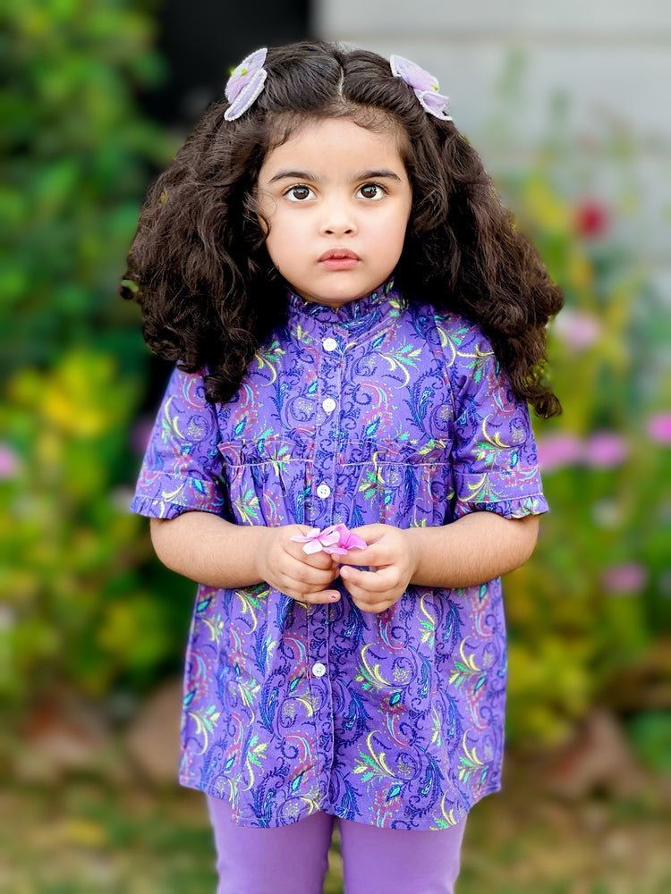 Purple Printed Frock