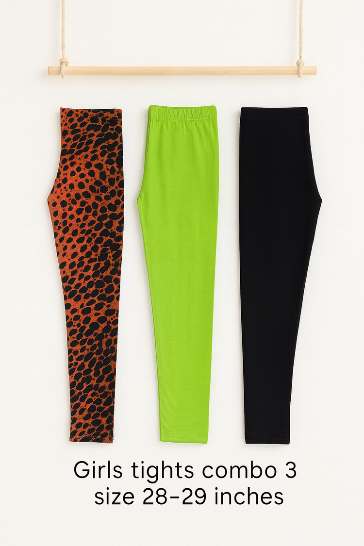 Combo Tights | Pack of 3 Deal 1 | Age 7-8 Year