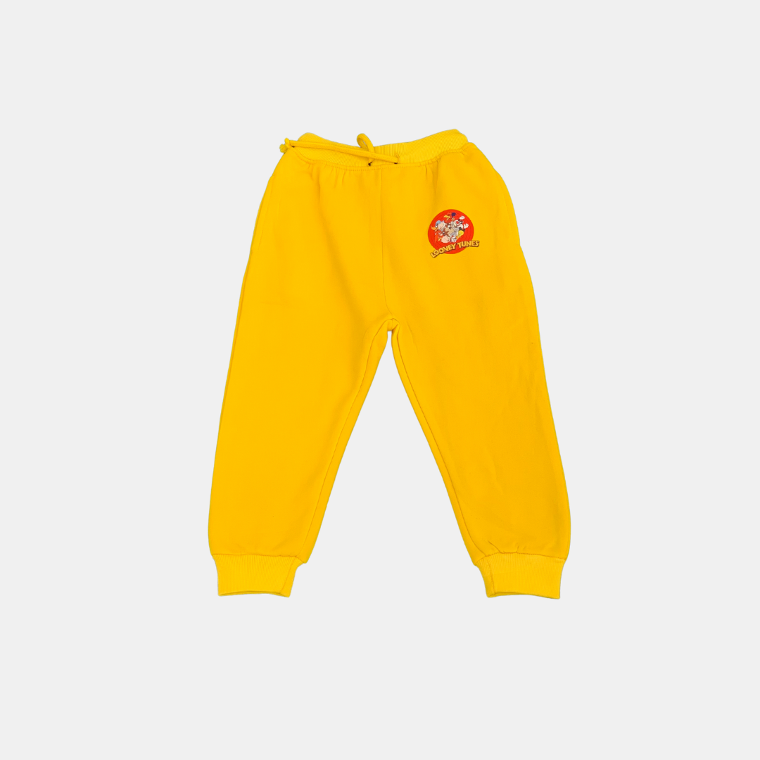 Looney Tune Heros Print on Yellow