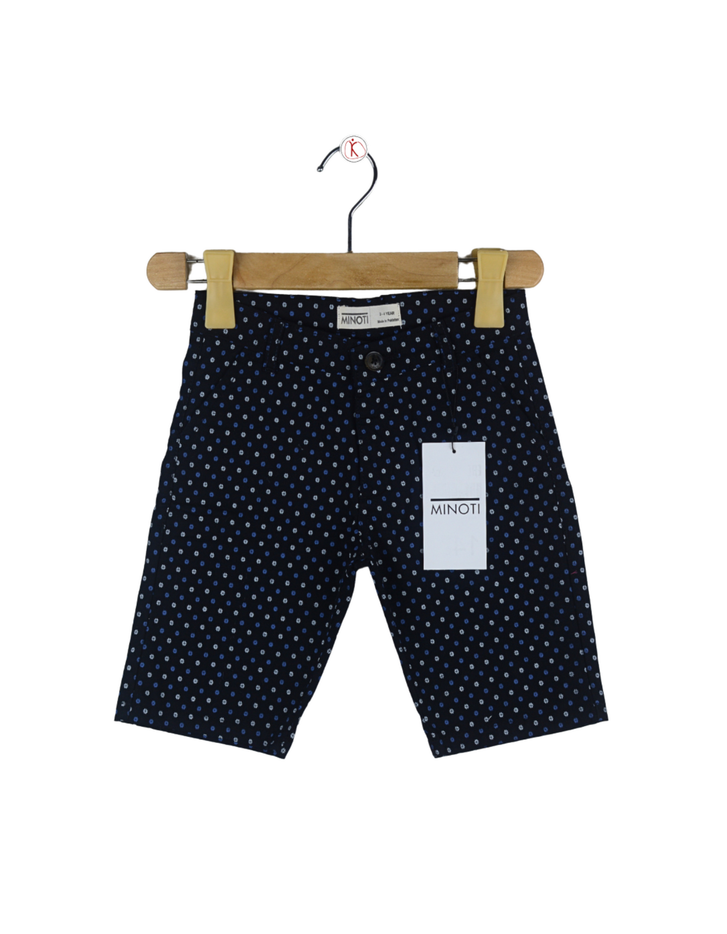 Black Flower Printed Short