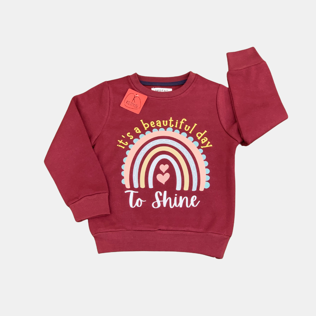 Mehroon Rainbow style Tracksuit