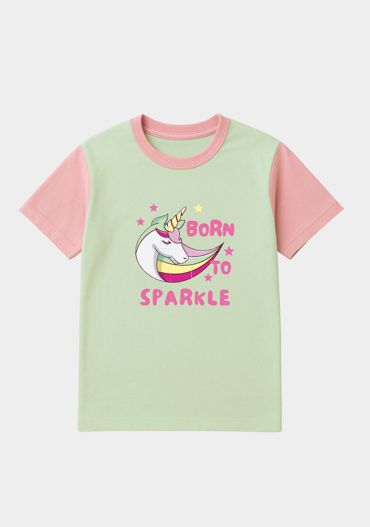 Born to Sparkle Unicorn Tee – Kids