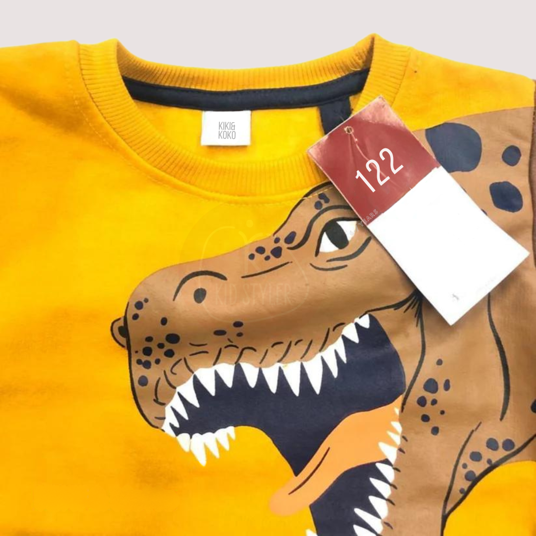 Mustard Dino - Fleece Sweat Shirt