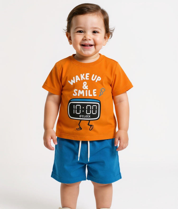 Orange Wake Up & Smile- Outfit Set