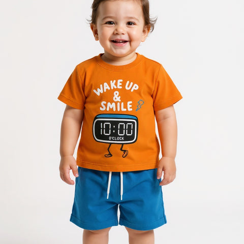 Orange Wake Up & Smile- Outfit Set