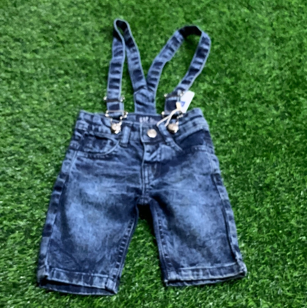 Blue strips half dungaree