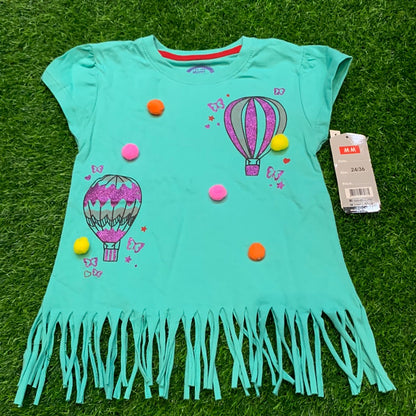 Aqua Green Pom Pom & Balloons