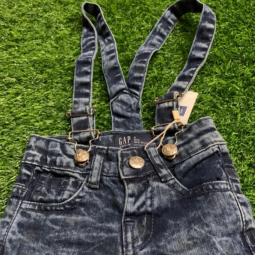Blue strips half dungaree