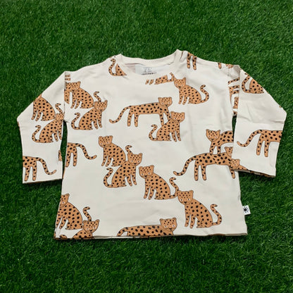 Cream Cheetah printed shirt