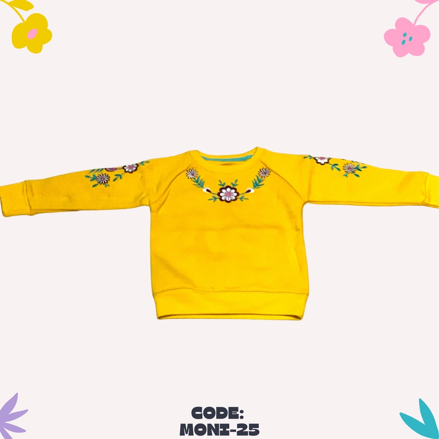Mustard Embroided Sleeves