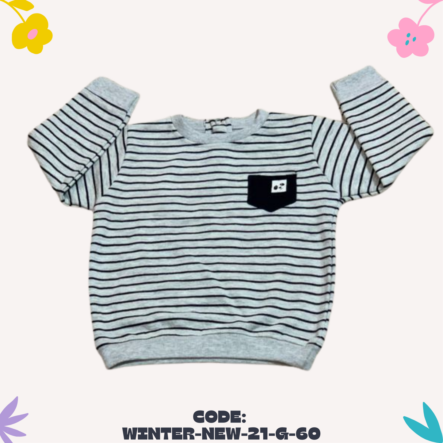 Cream Black Strips With Pocket