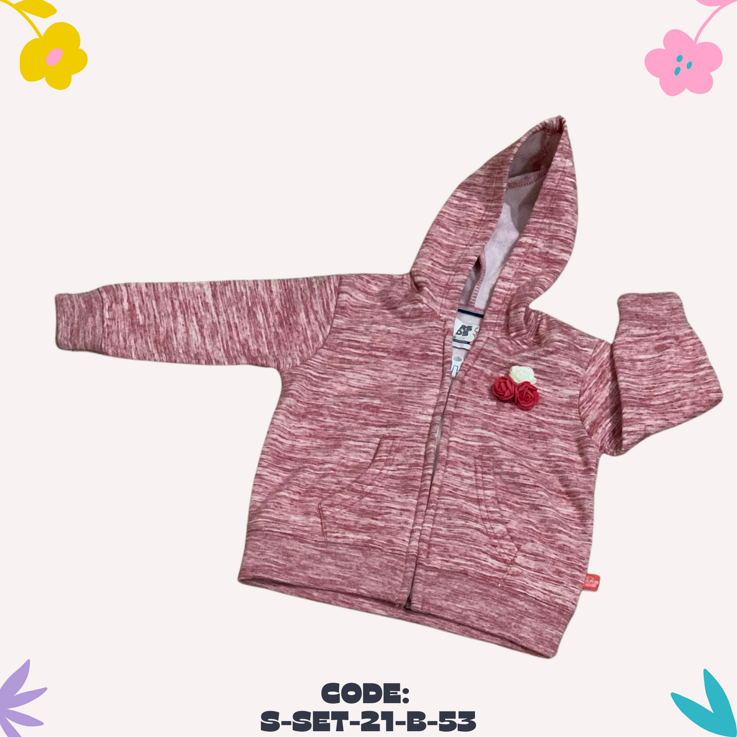 Pink Flower Hoodie