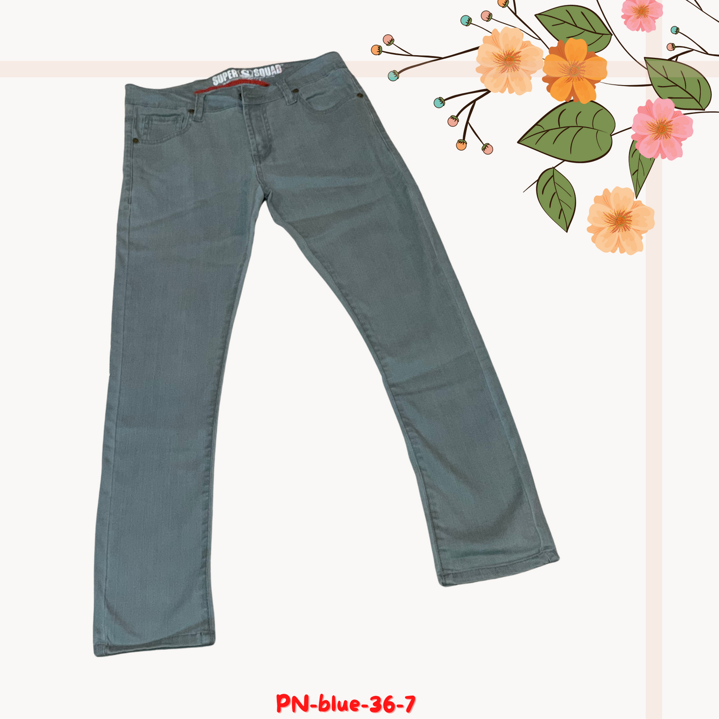 Grey cotton jeans