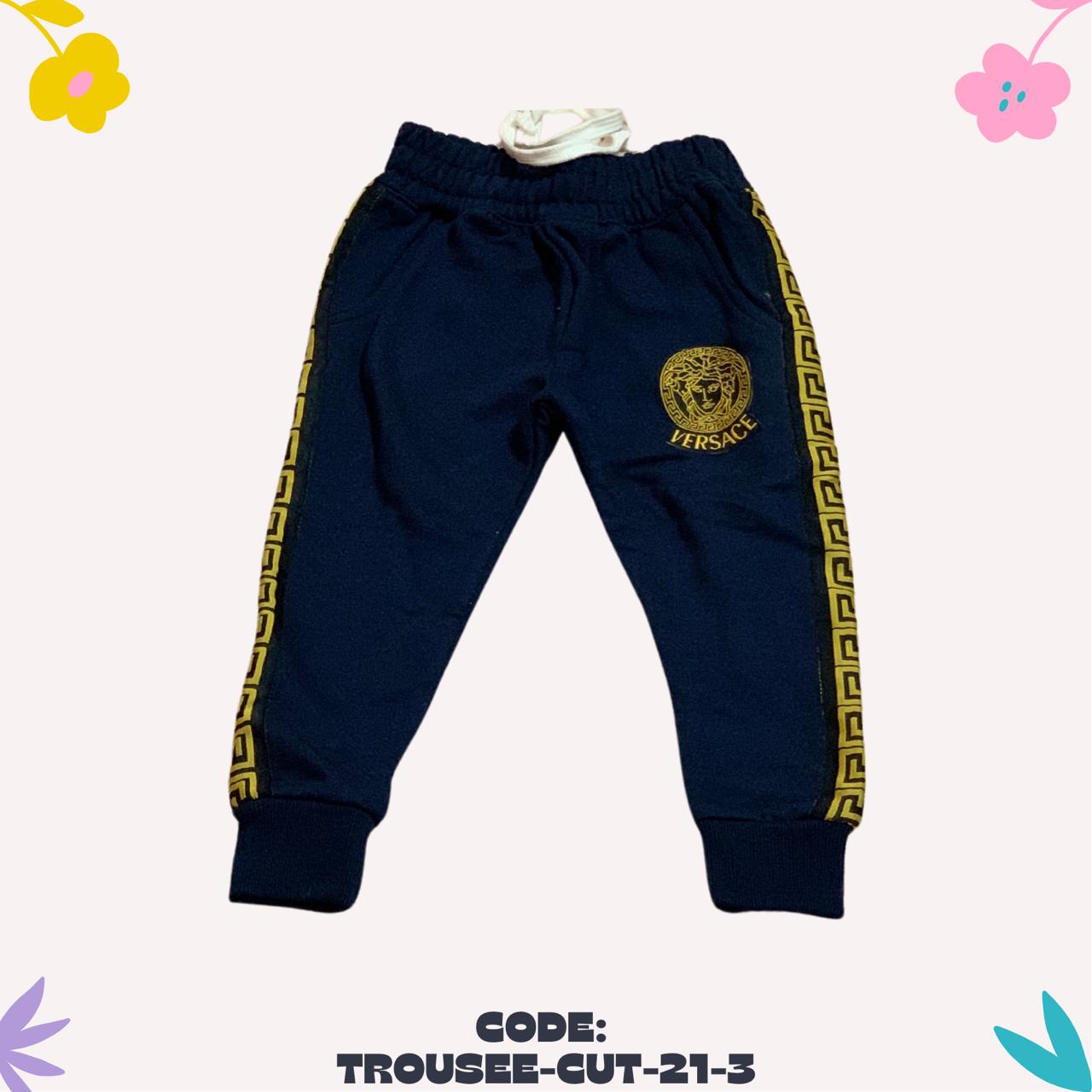 Navy Blue Embiroded Side Line Trouser
