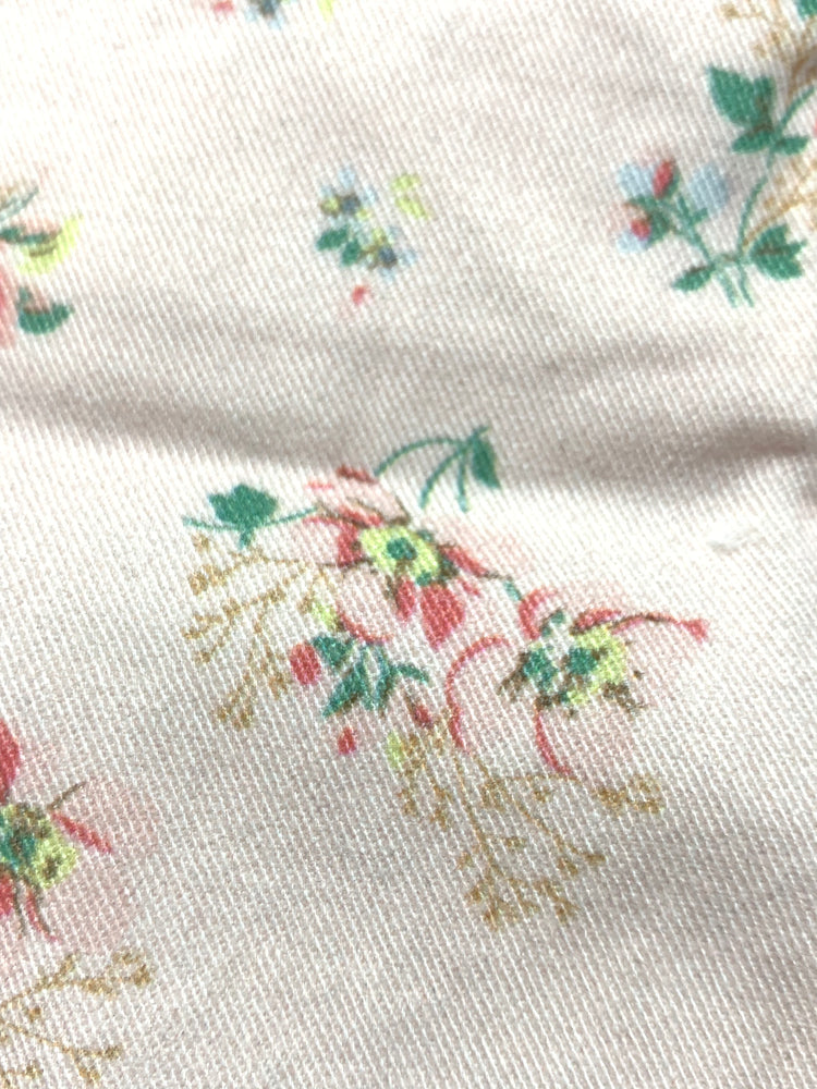 Light Pink Floral Printed Cotton Short