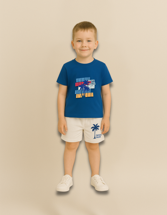 Kids’ Tropical Printed T-Shirt