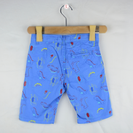Light Blue Dino Printed Short